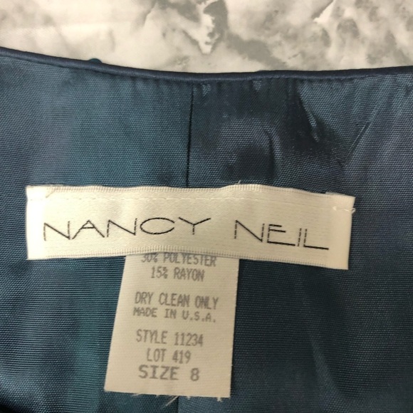 Nancy Neil Teal Sequin Evening Top Size 8 NWT - Picture 3 of 5